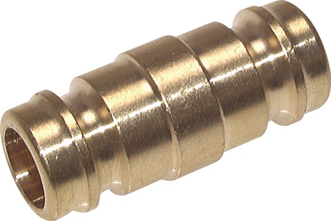 Exemplary representation: Connector plug without valve with 13 mm connections, brass