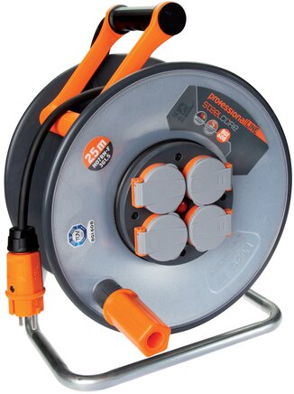 Representación de ejemplo: Tambor de cable para aplicación en exteriores (chapa de acero)