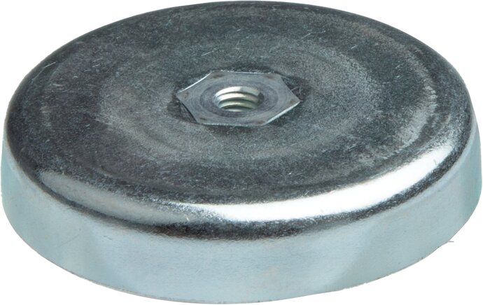 Representación de ejemplo: Imán reforzado de ferrita dura con rosca interior (rosca pasante)