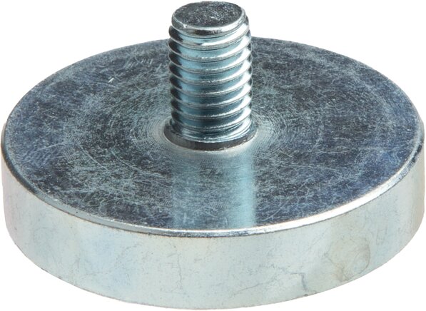 Representación de ejemplo: Imán reforzado de ferrita dura con rosca exterior