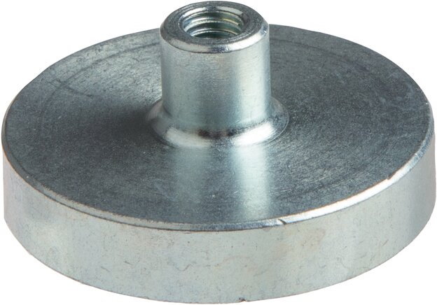 Representación de ejemplo: Imán reforzado de ferrita dura con rosca interior (casquillo)