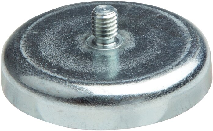 Representación de ejemplo: Imán reforzado de ferrita dura con rosca exterior