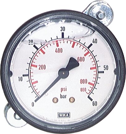 Exemplary representation: Glycerine built-in pressure gauge, triangular front ring