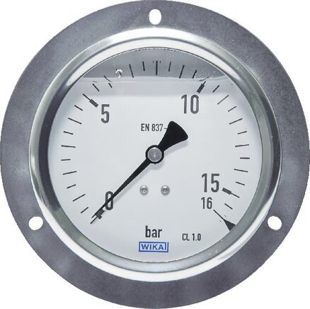 Voorbeeldig Afbeelding: Glycerine- Inbouwmanometer, frontring, Ø 100