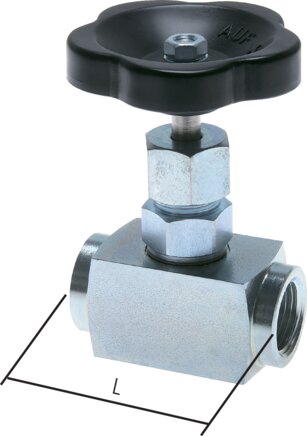 Exemplary representation: Needle valve (galvanised steel)