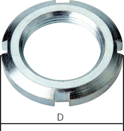 Exemplarische Darstellung: Zylinder-Nutmutter