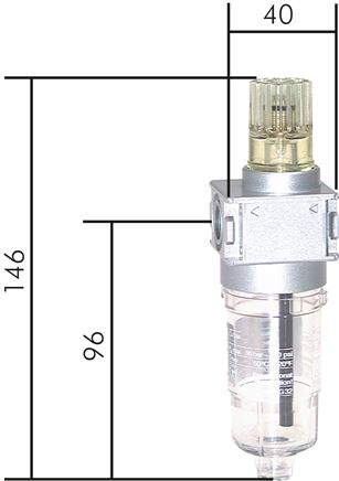 Zgleden uprizoritev: Micro mist lubricator - Multifix series 0, standard version