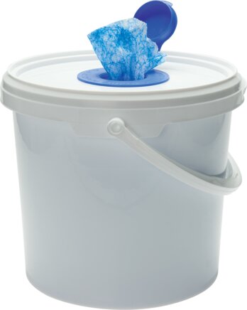 Illustrazione esemplare: Salviette detergenti, blu (secchio con erogatore)