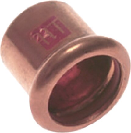 Exemplary representation: Sealing cap with internal press end Copper / copper alloy