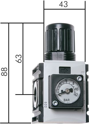 Illustrazione esemplare: Regolatore di pressione - serie Futura 0