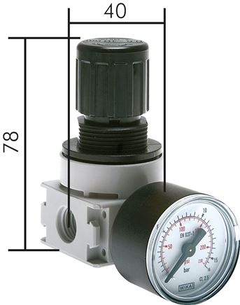 Illustrazione esemplare: Riduttore di pressione per acqua e aria - serie Multifix 0