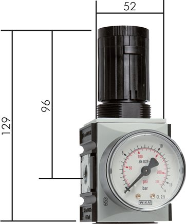 Illustrazione esemplare: Regolatore di pressione & pressostato di precisione - serie Futura 1