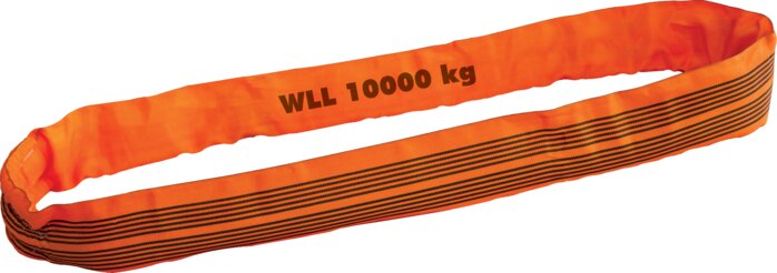 Principskitse: Rundslynge (WLL 10000 kg)