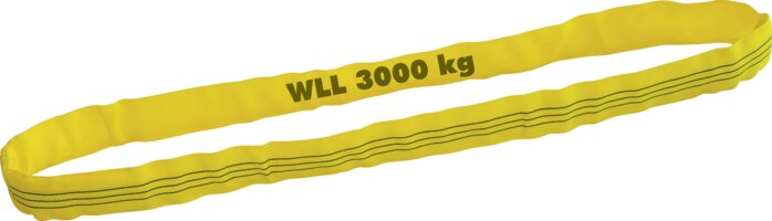 Principskitse: Rundslynge (WLL 3000 kg)
