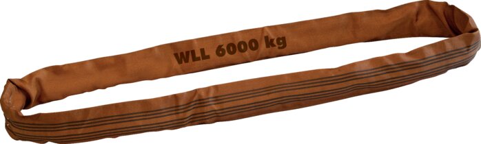 Principskitse: Rundslynge (WLL 6000 kg)