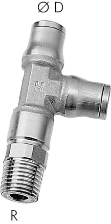 Zgleden uprizoritev: LE screw-in push-in fitting with conical thread, stainless steel series