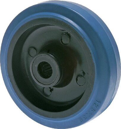 roulette pleine élastique, 100mm, Roulette fixe (RO100VGB) - Landefeld -  pneumatique - hydraulique - équipements industriels