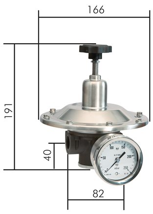 Zgleden uprizoritev: Precision pressure reducer for very low pressures, G 1/2"