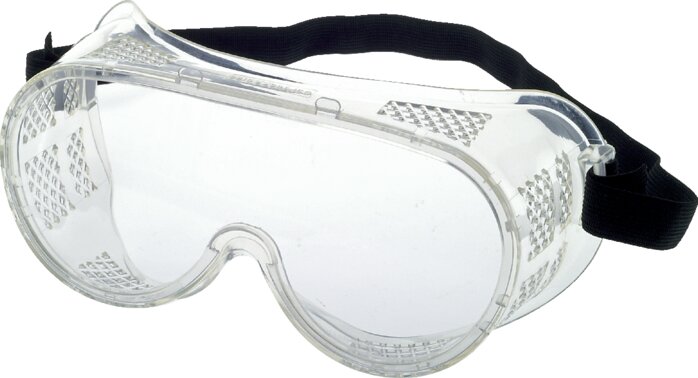 Principskitse: Fuldt synsbriller med direkte ventilation