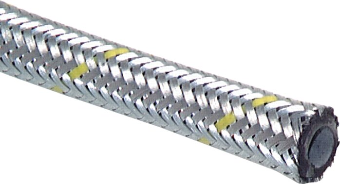 Illustrazione esemplare: Tubi d'argento con treccia di filo in acciaio zincato