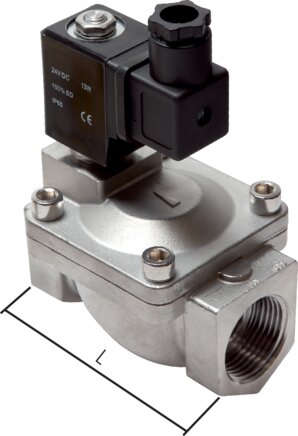 Zgleden uprizoritev: 2/2-directional stainless steel solenoid valve (G 3/8" - G 2")