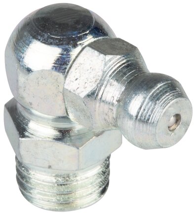 Exemplary representation: 90° conical grease nipple to DIN 71412 C (galvanised steel)