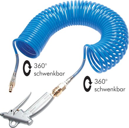 Exemplary representation: Blowgun with spiral hose