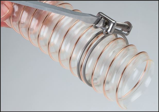 Esempio di applicazione: Fascetta per tubi in filo per fissare i tubi a spirale