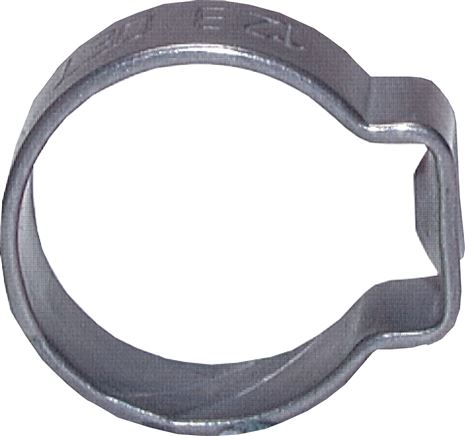 Exemplary representation: 1-ear hose clamp standard