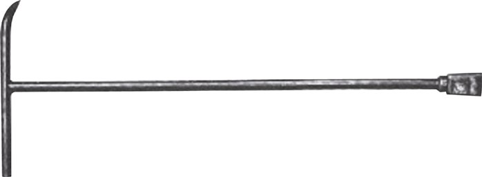 Principskitse: Betjeningsnøgle til overjordiske og underjordiske brandhaner, akselkrog, DIN 3223 C