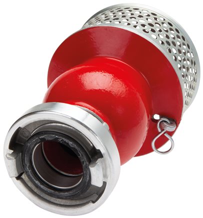 Exemplary representation: Storz suction strainers with non-return valve and emptying device
