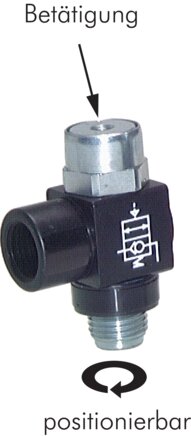 Exemplary representation: Pilot operated check valve without manual emergency operation
