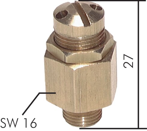 Exemplary representation: Mini safety valve (brass)