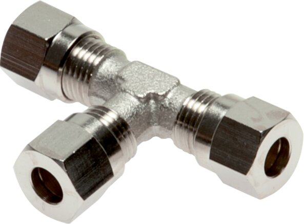 Exemplary representation: T-screw connection, nickel-plated brass