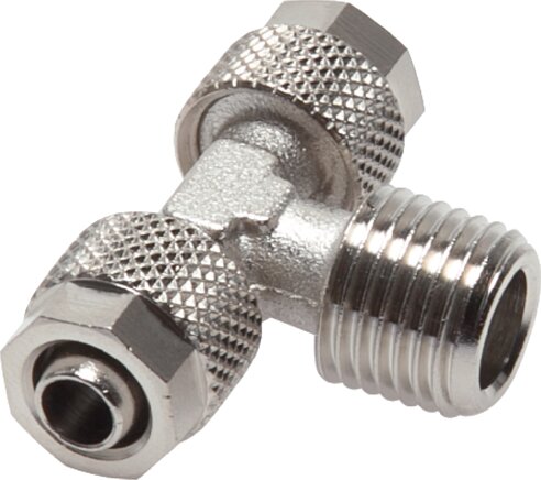 Exemplary representation: CK-T hose fitting with conical thread, nickel-plated brass