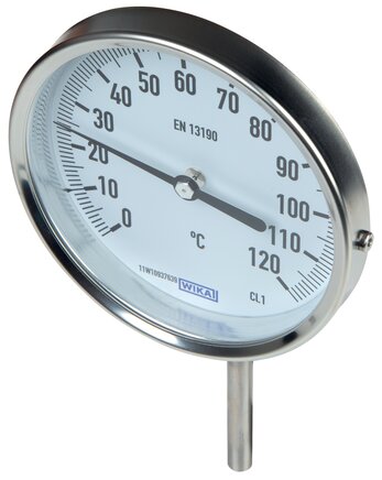 Illustrazione esemplare: Termometro bimetallico verticale senza tubo di protezione