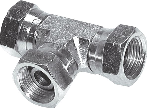 Zgleden uprizoritev: T-screw connection with G-thread (60° universal sealing cone, female), galvanised steel