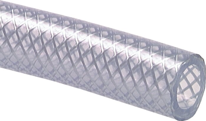 Exemplary representation: PVC fabric hose (transparent)