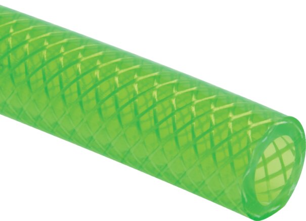 Exemplarische Darstellung: PVC-Gewebeschlauch (leuchtgrün-transparent)