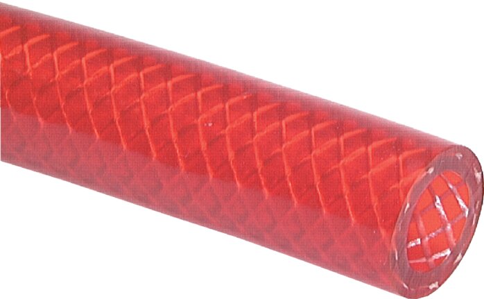 Illustrazione esemplare: Tubo in tessuto in PVC (rosso-trasparente)