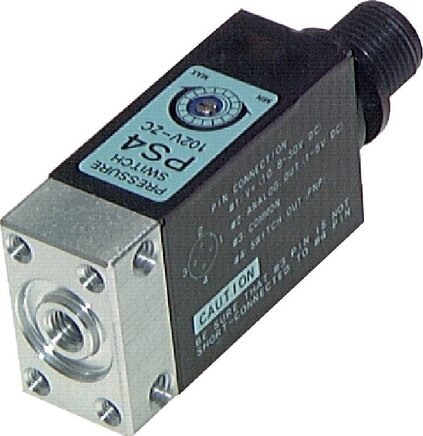 Exemplary representation: Electronic pressure switch, compact series, with M 12 plug (4-pin)