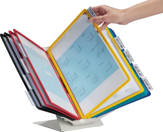 Illustrazione esemplare: Supporto a tavolo/a parete di cartoncini trasparenti Durable VARIO
