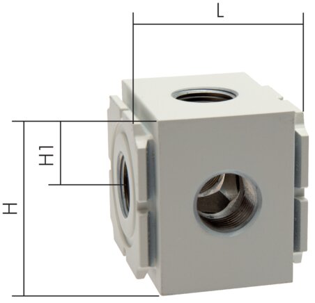 Exemplarische Darstellung: Verteilerblock Eco-Line für Wartungsgeräte