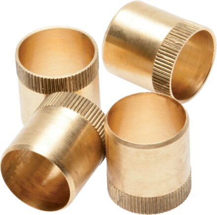 Exemplary representation: Reinforcing sleeves with knurl, brass