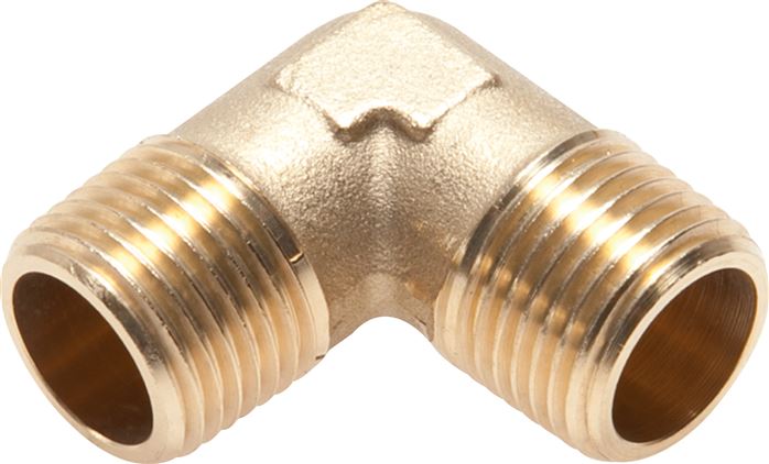 Zgleden uprizoritev: 90° angle with male thread, brass