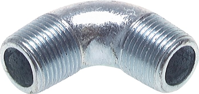 Zgleden uprizoritev: 90° angle with male thread, galvanised malleable cast iron, type 94