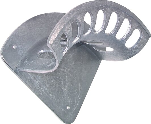 Representación de ejemplo: Soporte de pared para manguera, aluminio