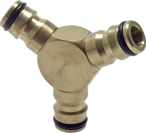 Exemplarische Darstellung: Kupplungsstecker (Y-Kupplungsverbinder), Messing, ohne Kugelhahn