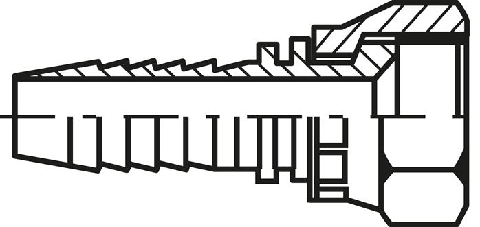 Príklady vyobrazení: Ocelová lisovací armatura pro hydraulickou hadici, DKL