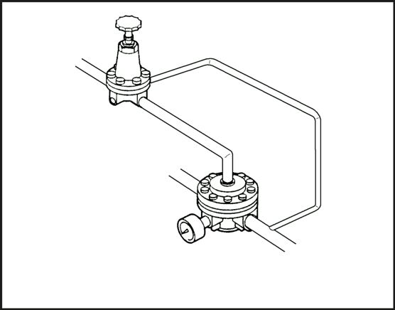 Príklad použití: Presný regulátor tlaku - standardní, typ DRF 31-7 FB